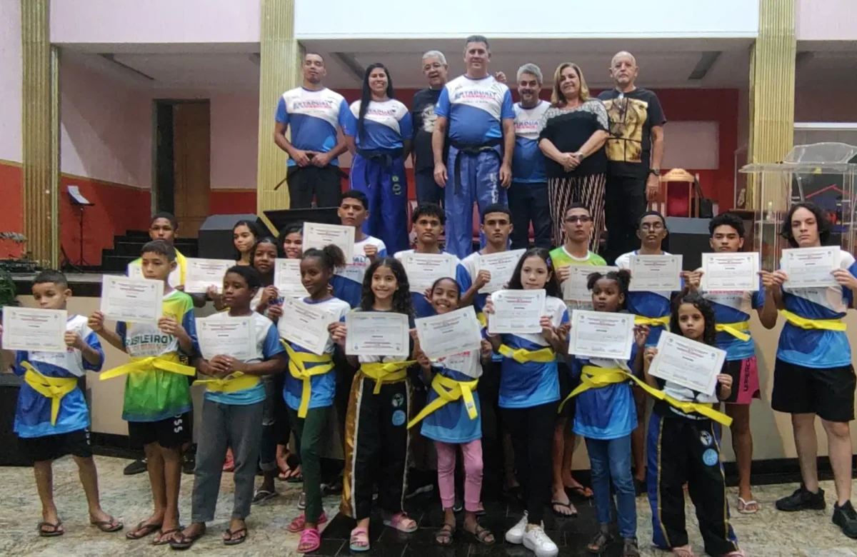 RESULTADO DO 1º EXAME DE GRADUAÇÃO PARA COLORIDA DE KICKBOXING DO PROJETO LUTAR É VIVER EM LAGOINHA