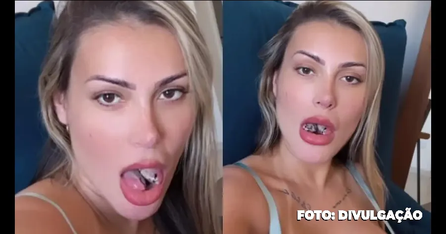 Andressa Urach sugere colocar terceiro seio após bifurcação da língua