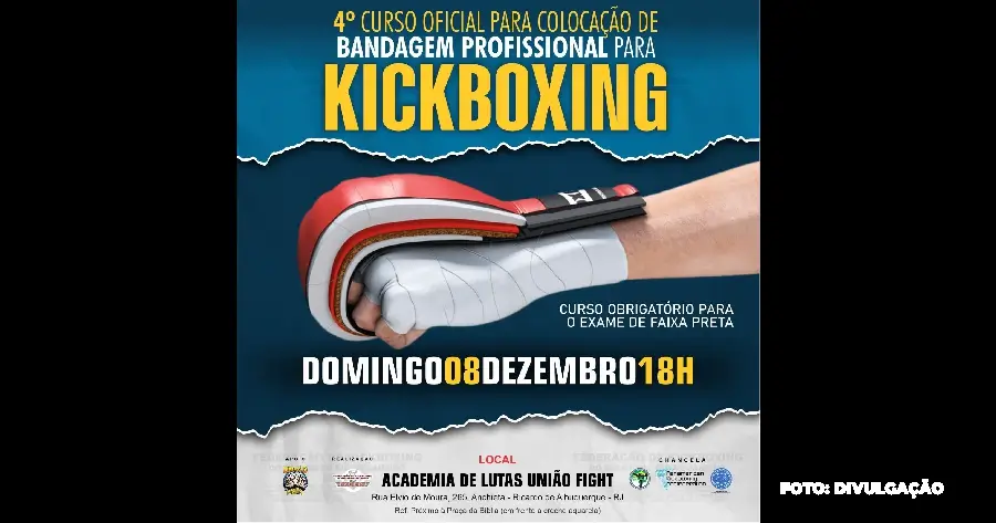 4º Curso Oficial para Colocação de Bandagem Profissional de Kickboxing 2024