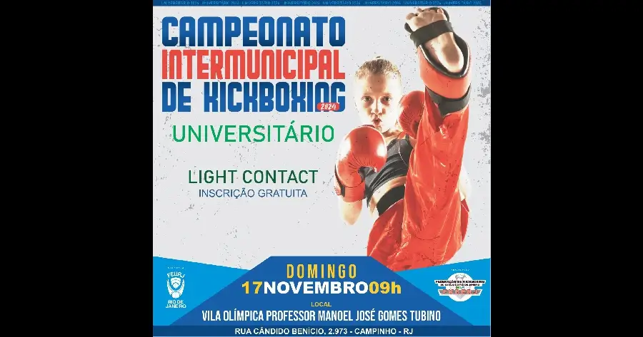 Campeonato Intermunicipal de Kickboxing Universitário no Rio de Janeiro