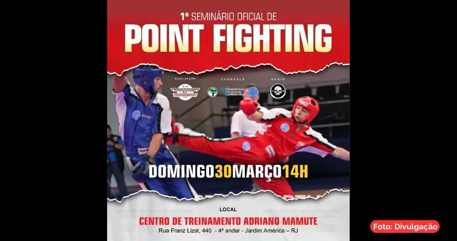 Treinamento de Kickboxing no 1º Seminário Oficial de Point Fighting 2025