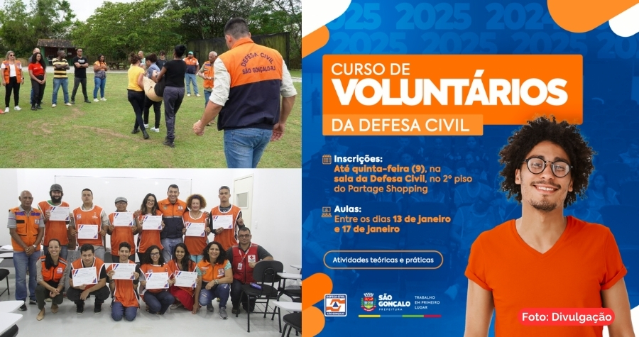 Curso de Voluntários da Defesa Civil em São Gonçalo 2025