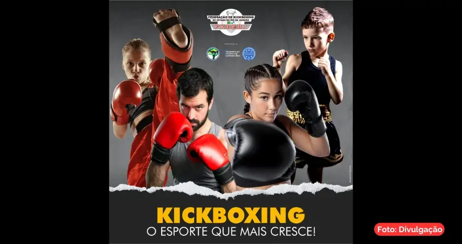 Praticante de kickboxing treinando no Rio de Janeiro