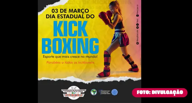 Dia Estadual do Kickboxing no Rio de Janeiro celebrado em 03 de março